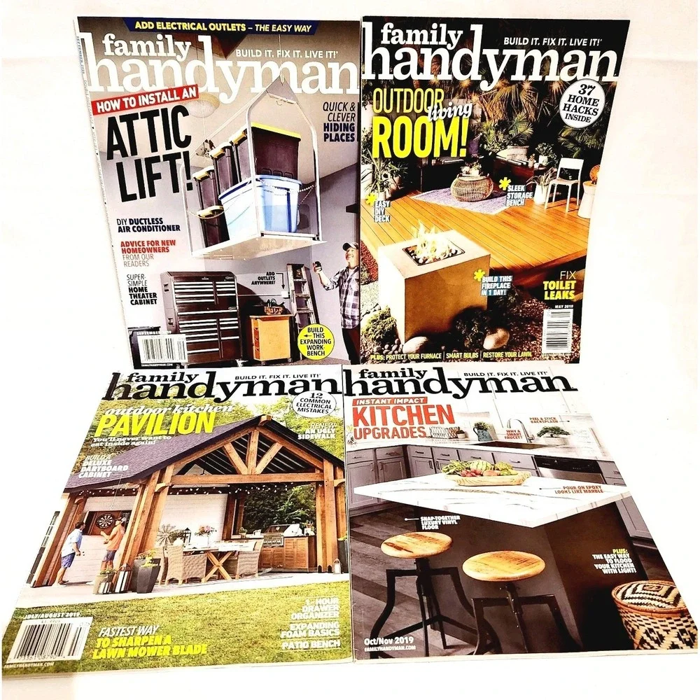 Set‎ of 4 2019 Family Handyman Magazines; May Jul/Aug Sept Oct/Nov (has writing)
